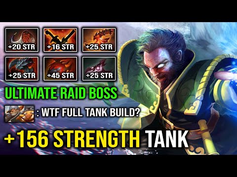 WTF +156 STRENGTH 1v5 Tank 6300 HP Kunkka Ultimate Raid Boss with Max Tank Build EPIC Dota 2