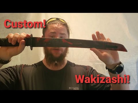 Badly made Cold Steel Wakizashi machete into badass sword!