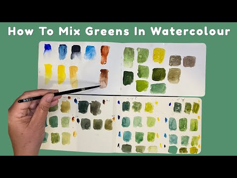 How To Mix Greens In Watercolour Tutorial -