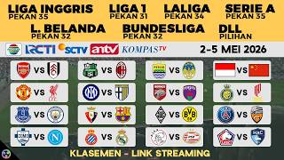 JADWAL BOLA MALAM INI LIVE TV 2026 - LIGA 1, LIGA INGGRIS SCTV, SERIE A ITALIA ANTV, BUNDESLIGA