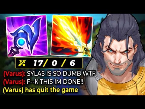I EMBERASSED ENEMY VARUS WITH ONE SHOT SYLAS AND HE FLAMES THEN RAGE QUITS - League of Legends