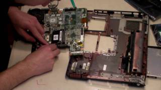 preview picture of video 'HP Pavilion dv6000 DC jack USB Power board replacement.'