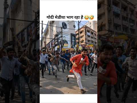 Godi media Bhag kyu Raha hai 🤣 #godimedia