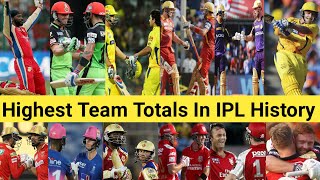 Highest Team Totals In IPL History 🏏 Top 25 Totals 🔥 #shorts #rcb #csk #mi #srh #rr #pbks #lsg #kkr