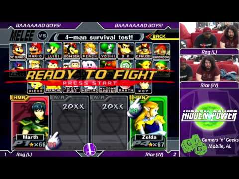 Hidden Power (Jan. 2016) Grand Finals - Ragnarock (Fox, Marth) vs. Rice (Falco, Sheik) - Melee