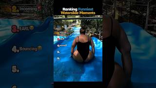 Ranking Funniest Waterslide Moments #usa