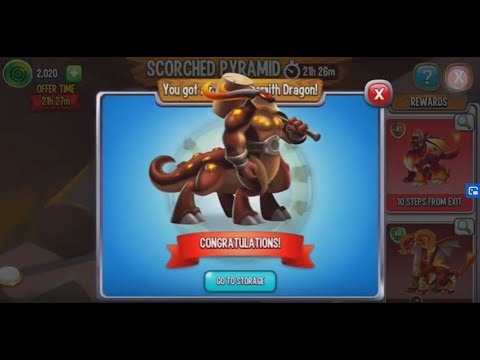 Dragon City : Blacksmith Dragon Unlocked in Scorched Pyramid Island