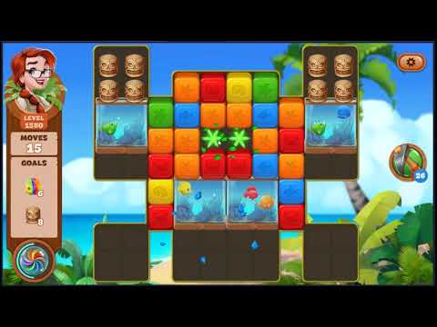 Lost Island Blast Adventure Level 1580 - NO BOOSTERS 🏝️ | SKILLGAMING ✔️