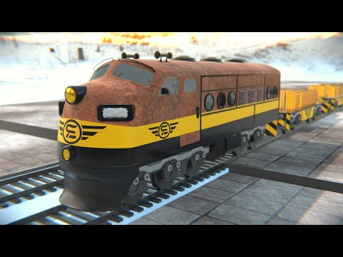 Lego Gold Train Robbery Fail - lego city cartoon - choo choo train kids videos