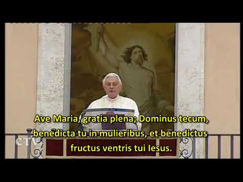 APRENDE A REZAR EL ÁNGELUS EN LATÍN CON EL PAPA BENEDICTO XVI. TAL COMO SE REZA EN ROMA.