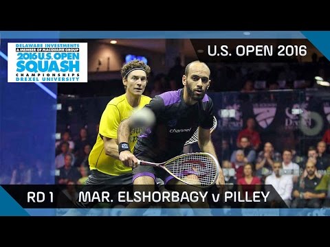 Squash: Mar. ElShorbagy v Pilley - U.S. Open 2016 - Rd 1 Highlights