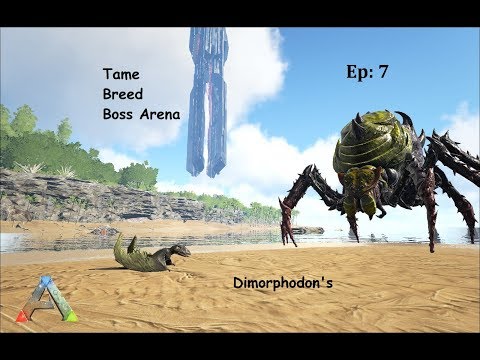 Ark How to Tame, Breed, Boss Arena Gamma Broodmother : Ep 7 : Dimorphodon swarm