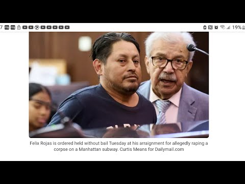 👹Felix Rojas, 44 small-fry sicko accused of raping corpse on NYC subway for 30 minutes.🤮