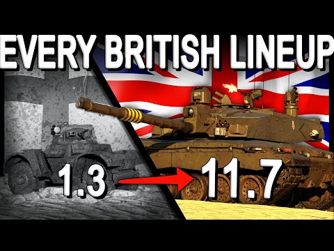 ONE Match With EVERY BRITISH LINEUP (War Thunder)
