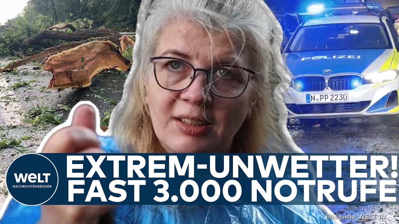 EXTREM-UNWETTER TRIFFT FRANKEN: Fast 3.000 Notrufe! – Hagel und Sturm richten schwere Schäden an!