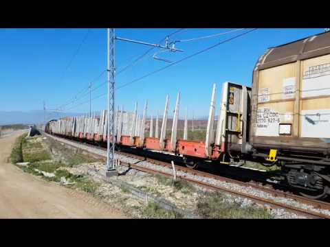 Ferrovia FS/RFI Cosenza - Sibari (CS) transito treno merci...