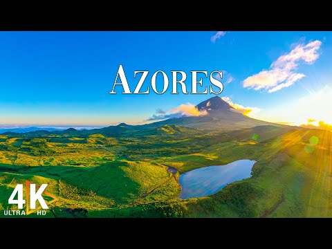 FLYING OVER AZORES (4K UHD) I Relaxing Music Along With Beautiful Nature Videos | 4K VIDEO ULTRA HD