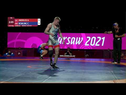 Qual. FS - 74 kg: A. ANDRUSE (EST) v. C. BOWLING (GBR)