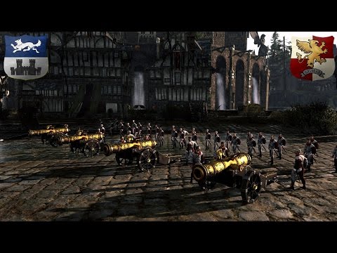 Total War Warhammer Multiplayer - Massive Pike and Shot Gunpowder Battle (Grim and Grave DLC)