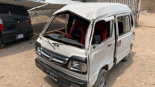 “Severe Suzuki Bolan Accident | Damaged Van Inspection & Repair Plan”