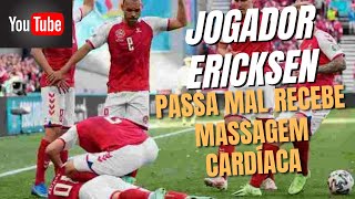 Christian Eriksen desmaia, imagens FORTES!!!