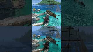 Black Flag Water Graphics Mod Before &amp; After