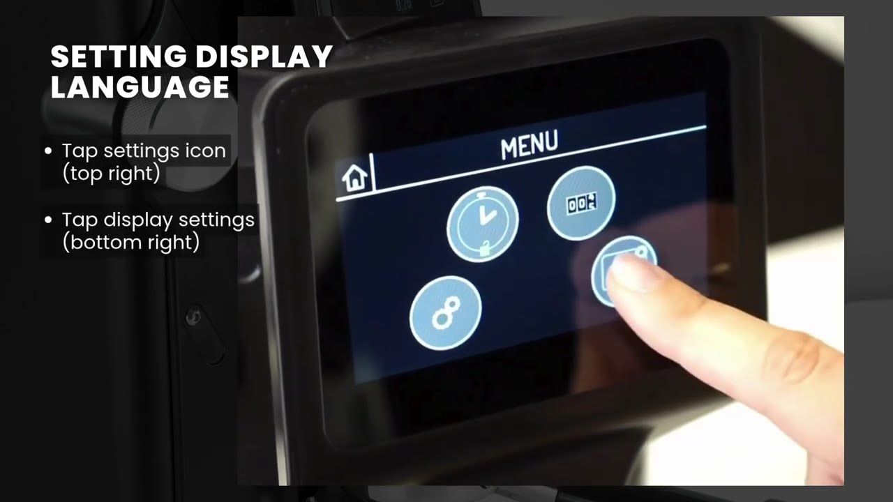 Quamar A01 Coffee Grinder - Step 5: Setting the Display Language