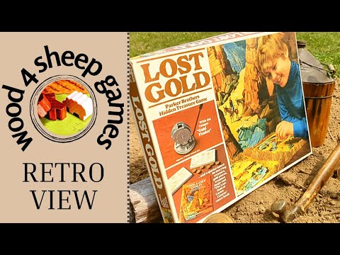 LOST GOLD retro board game 1975 utilizing a mini gold detector