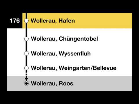BamertBus / PostAuto Ansagen • 176 Richterswil Bhf – Wollerau Roos