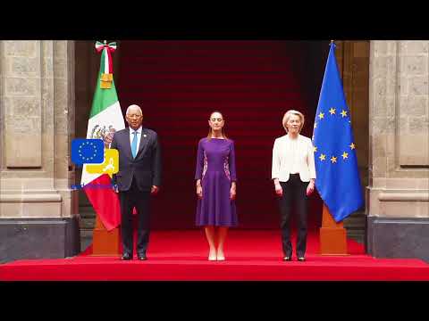 Video Thumbnail: 🇪🇺 Ode to Joy Echoes Through Mexico’s National Palace at the EU–Mexico Summit! EU Anthem LIVE!