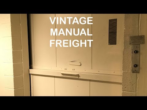 2 Awesome vintage OTIS Freight Elevators! with EPIC MOTORS! Waco Hall Baylor University