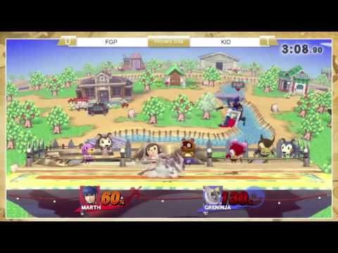 Sm4sh: A1SS3 - FGP (Marth) Vs KID (Greninja, Pac-Man) - Winners Side