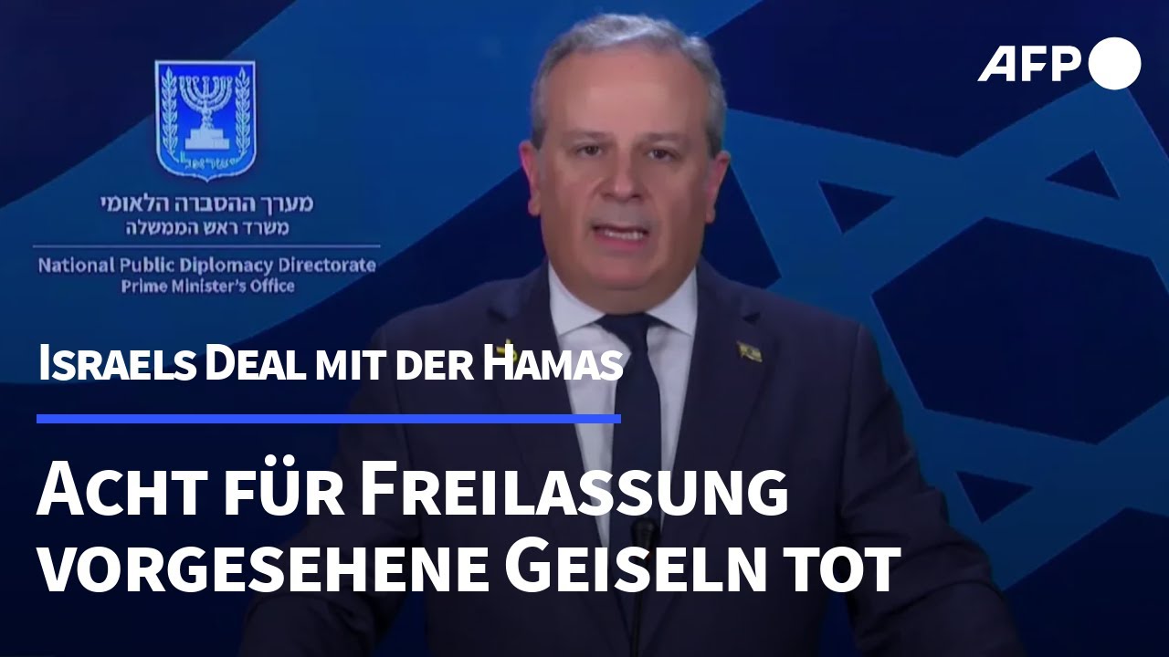 Israel: Acht für Freilassung vorgesehene Geiseln sind tot | AFP