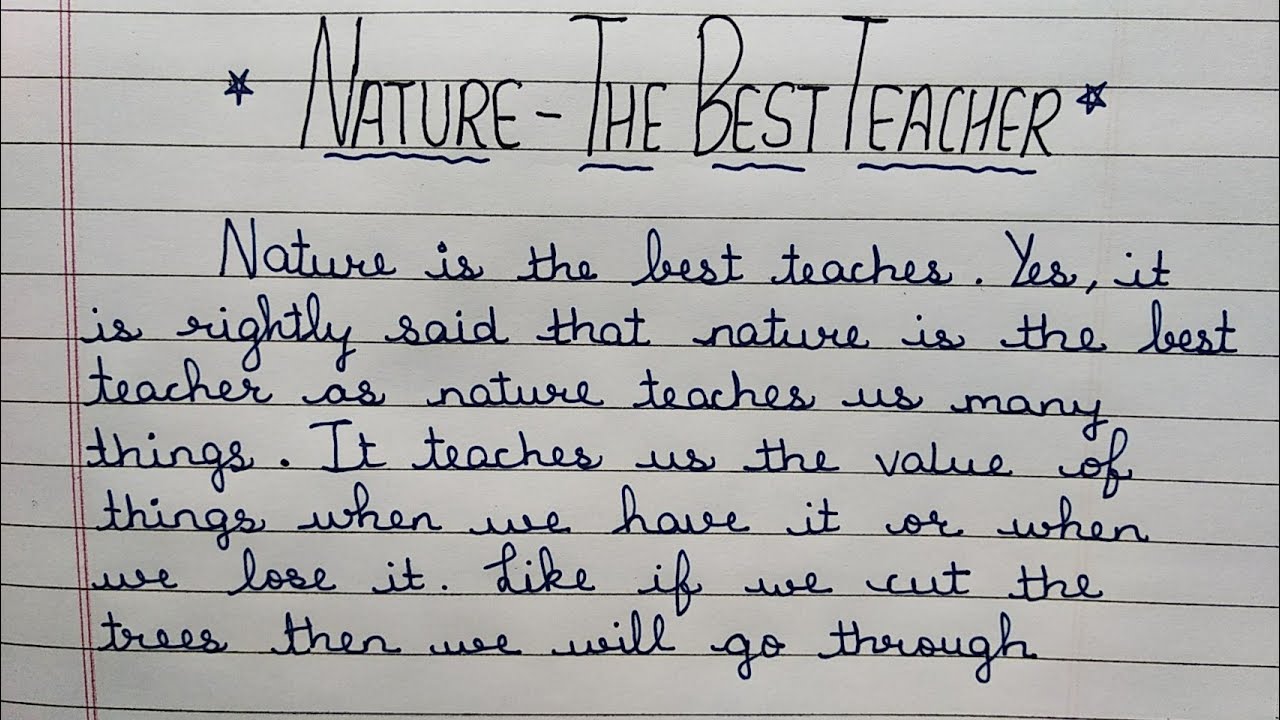 Nature- The best teacher || Expansion of idea || Expansion of theme || English Proverb
