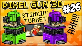 Mike & Dad play Pixel Gun 3D! Stinkin' Turret, No One Likes You!!!!!!!!!! (Face Cam Part 26)