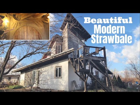 Amazing Timberframe Strawbale House with Castle-like Interior