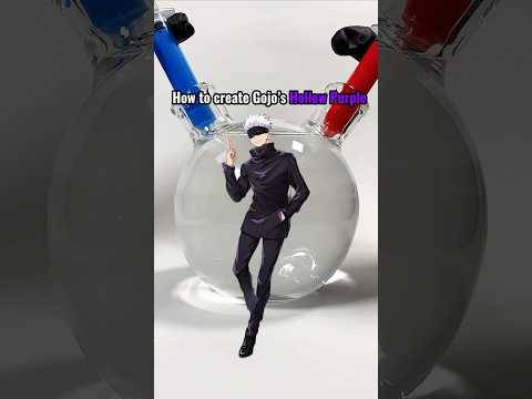 How to create Gojo’s Hollow Purple 🟣 #satisfying #jujutsukaisen #gojo #colormixing #purple