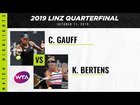 Теннис Coco Gauff vs. Kiki Bertens | 2019 Linz Quarterfinal | WTA Highlights