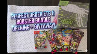 Perfect Order Elite Trainer Box Opening + Booster Bundle… Decent or Disappointing? 🎁 (GIVEAWAY)