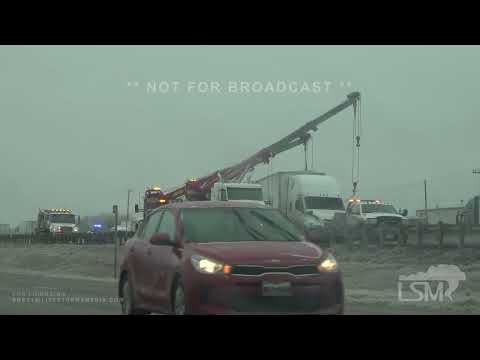 02-24-2022 Royse City, TX - Icy Road Conditions, Slide-Offs and I-30 Road Closure