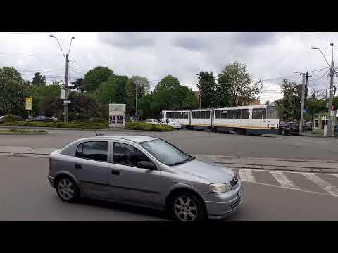 Tramvaiul V3a 93 M2000 #288 în bucla de la Cartier Dămăroaia pe linia 24