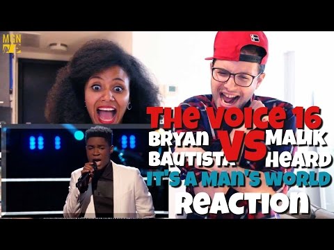 The Voice 2016 Battle - Bryan Bautista vs. Malik Heard: "It's a Man's, Man's, Man's World" Reaction