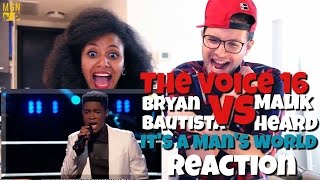 The Voice 2016 Battle - Bryan Bautista vs. Malik Heard: &quot;It&#39;s a Man&#39;s, Man&#39;s, Man&#39;s World&quot; Reaction