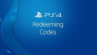 Redeeming Codes on PS4