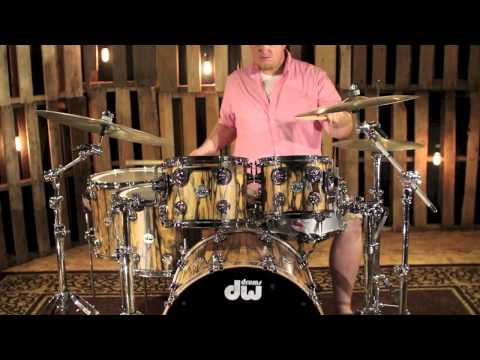 DW Drums Hard Satin Over Ivory Ebony