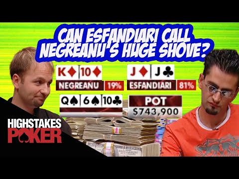 Daniel Negreanu Huge Shove vs Antonio Esfandiari | High Stakes Poker