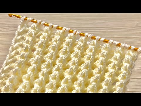 WOO!🌸 Super Easy Tunisian Crochet pattern/ How to crochet for beginners