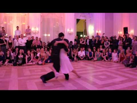 Dana Frigoli  and  Adrian Ferreyra  are  dancing  to  the  nontraditional song  "  Dos corazones  "  in  2015
