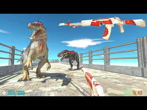⚡ASSAULT RIFLE DEATH FALL⚡FPS PERSPECTIVE⚡- Animal Revolt Battle Simulator