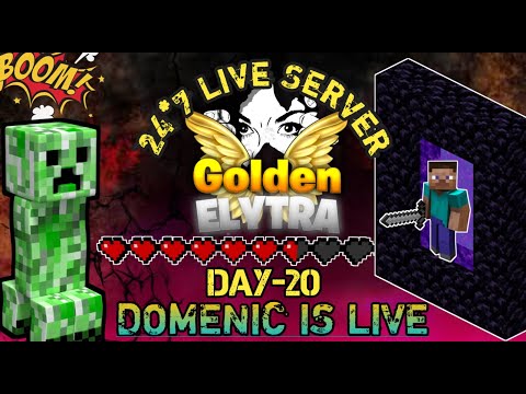 KingDomenicyt - "🔴 24/7 Minecraft Adventure! Join Our Epic World LIVE! 🌍 | 🔴" | DAY-20| Road to 500 Subscribers